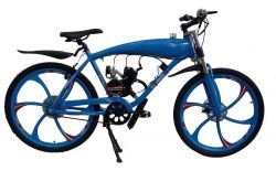 Bicicleta Motorizada 80cc 2 Tempos - Alumínio com Tanque Embutido