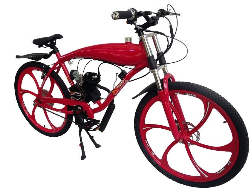 Bicicleta Motorizada 80cc 2 Tempos - Alumínio com Tanque Embutido Imagem 5