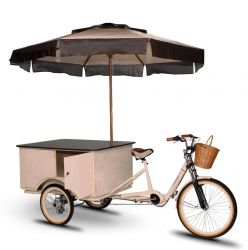 Triciclo foodtrike foodbike bikefood com ombrelone bikemoto